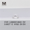 3CT E VVS2 EX für Oval Cvd in Diamant LG600314843 Alle Ihre Schmuckbedürfnisse – Messigems