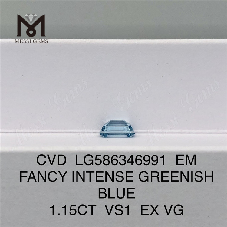 1,15 CT VS1 EX VG EM FANCY INTENSE GREENISH BLUE ​CVD-Diamanten zum Verkauf LG586346991 