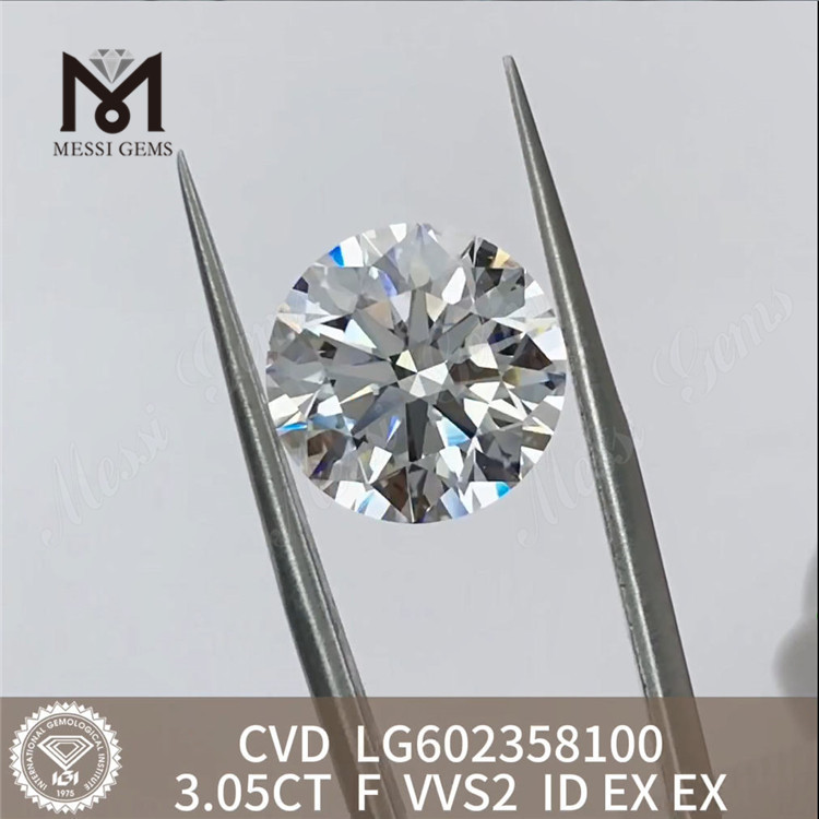 3,05 CT F VVS2 ID-Schliff CVD-Diamanten im Großhandel ohne hohe Preise LG602358100丨Messigems 
