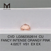 4,02 CT VS1 EX EX CU FANCY INTENSE ORANGY Rosa CVD-Diamanten zu verkaufen LG582352614