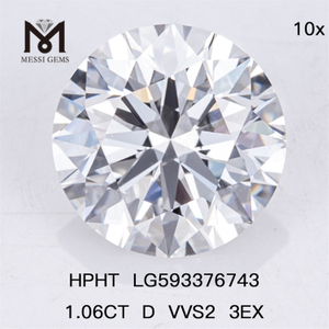1,06 CT D VVS2 3EX HTHP-Diamanten HPHT LG593376743