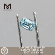 1,53 CT VS1 FANCY LIGHT BLUE EM simulierter Diamantpreis: Messigems CVD LG611353650 