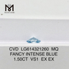 1,50 CT künstlicher Diamant MQ VS1 FANCY INTENSE BLUE丨Messigems CVD LG614321260 