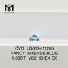 1,08 CT VS2 FANCY INTENSE BLUE, im Labor hergestellte farbige Diamanten: Messigems CVD LG617411205