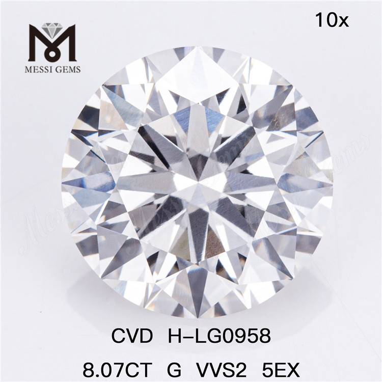 8.06CT G VVS2 ID EX EX Bulk CVD-Diamanten: Qualität, der Sie vertrauen können LG602336105丨Messigems