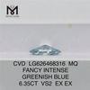 6,35 CT FANCY INTENSE GREENISH Blau gewachsene Diamanten MQ CVD LG626468316丨Messigems