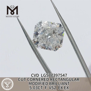 5.03CT Rechteckig F VS2 EX EX CVD Simuliertes Diamant LG577397547