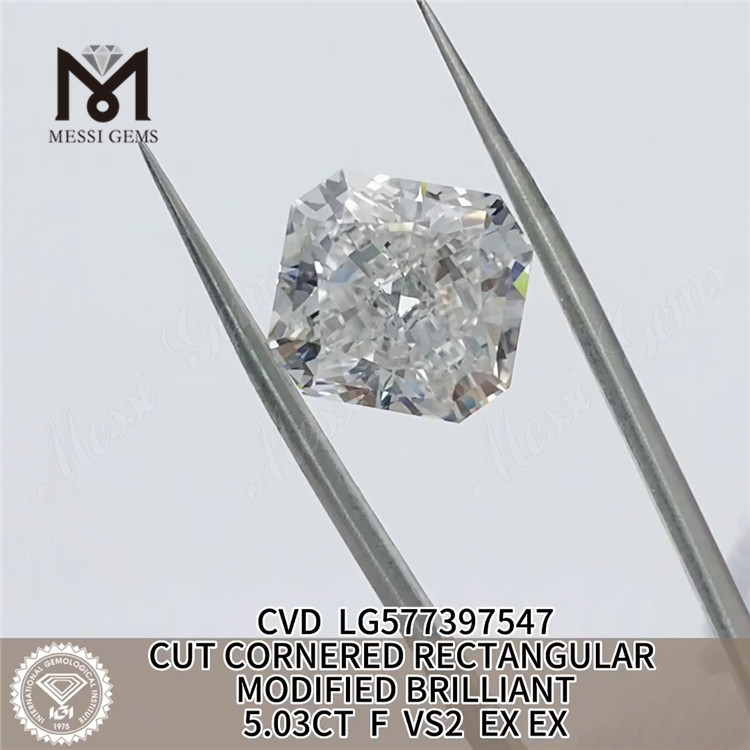 5.03CT Rechteckig F VS2 EX EX CVD Simuliertes Diamant LG577397547