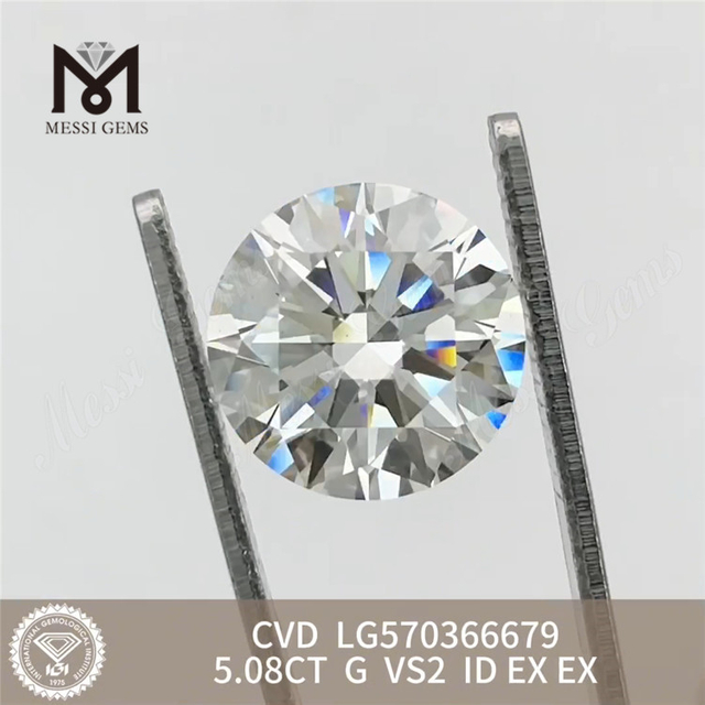 5.08CT G VS2 ID EX CVD Labordiamanten LG570366679 丨 MESSIGEMEME